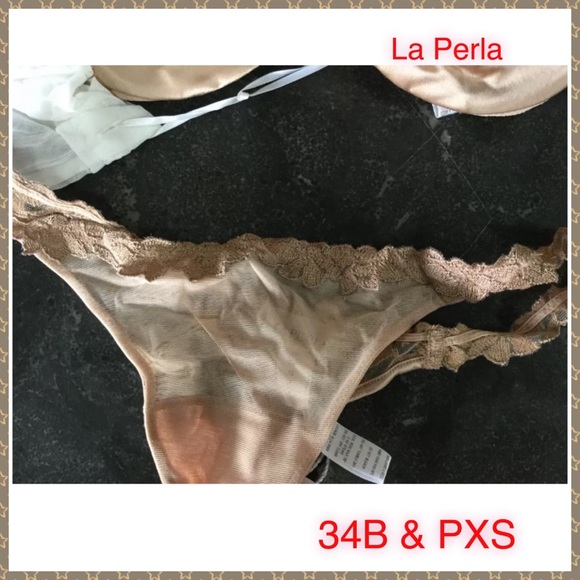 La Perla Gold/Tan SET 34B & XS panties NWT - Picture 2 of 4
